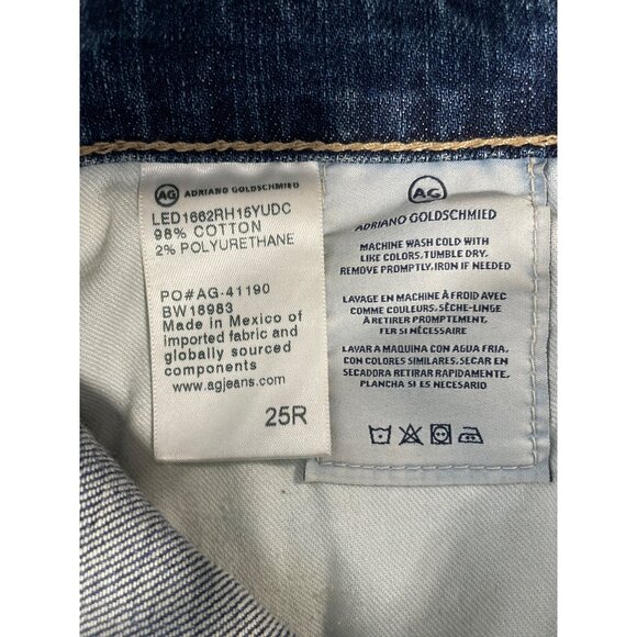 AG Adriano Goldschmied Jeans Size 25 Jodi Crop High Rise Flare Distressed Denim - Picture 6 of 7